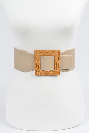 Square Buckle Elastic Belt