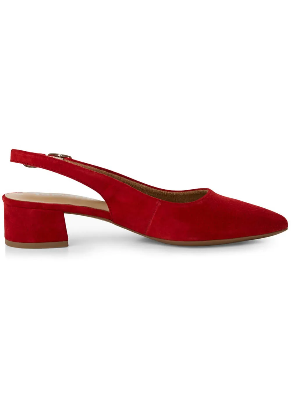 Tamaris Kaylee Slingback Leather Pumps Red