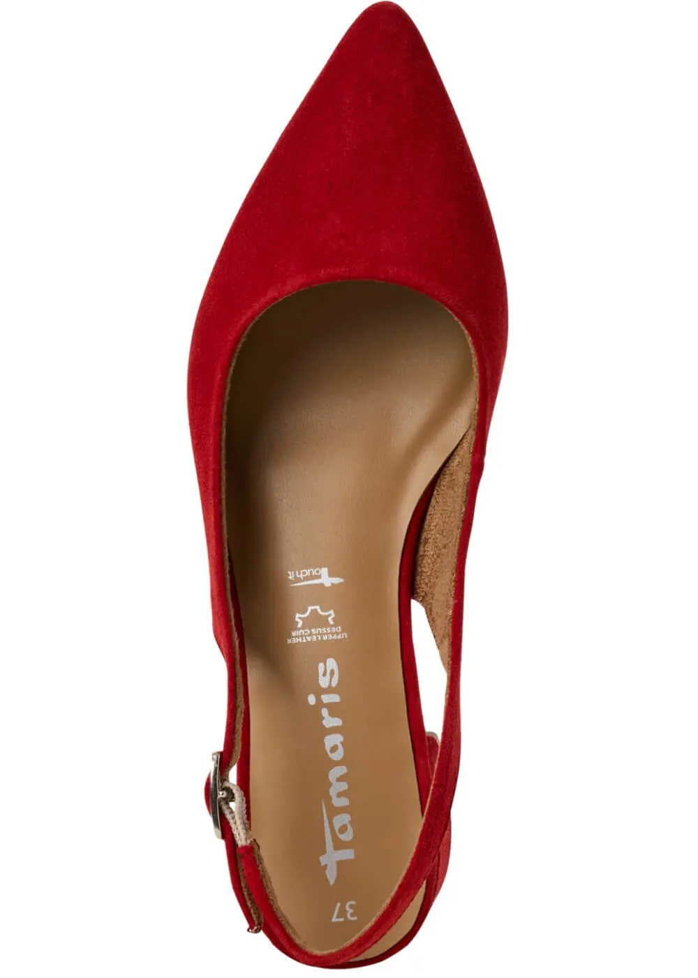 Tamaris Kaylee Slingback Leather Pumps Red