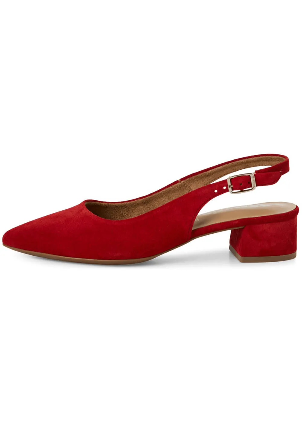 Tamaris Kaylee Slingback Leather Pumps Red