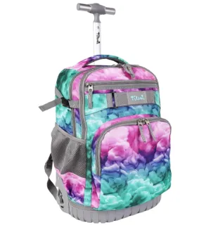 Tilami Green Clouds 18 inch Rolling Backpack
