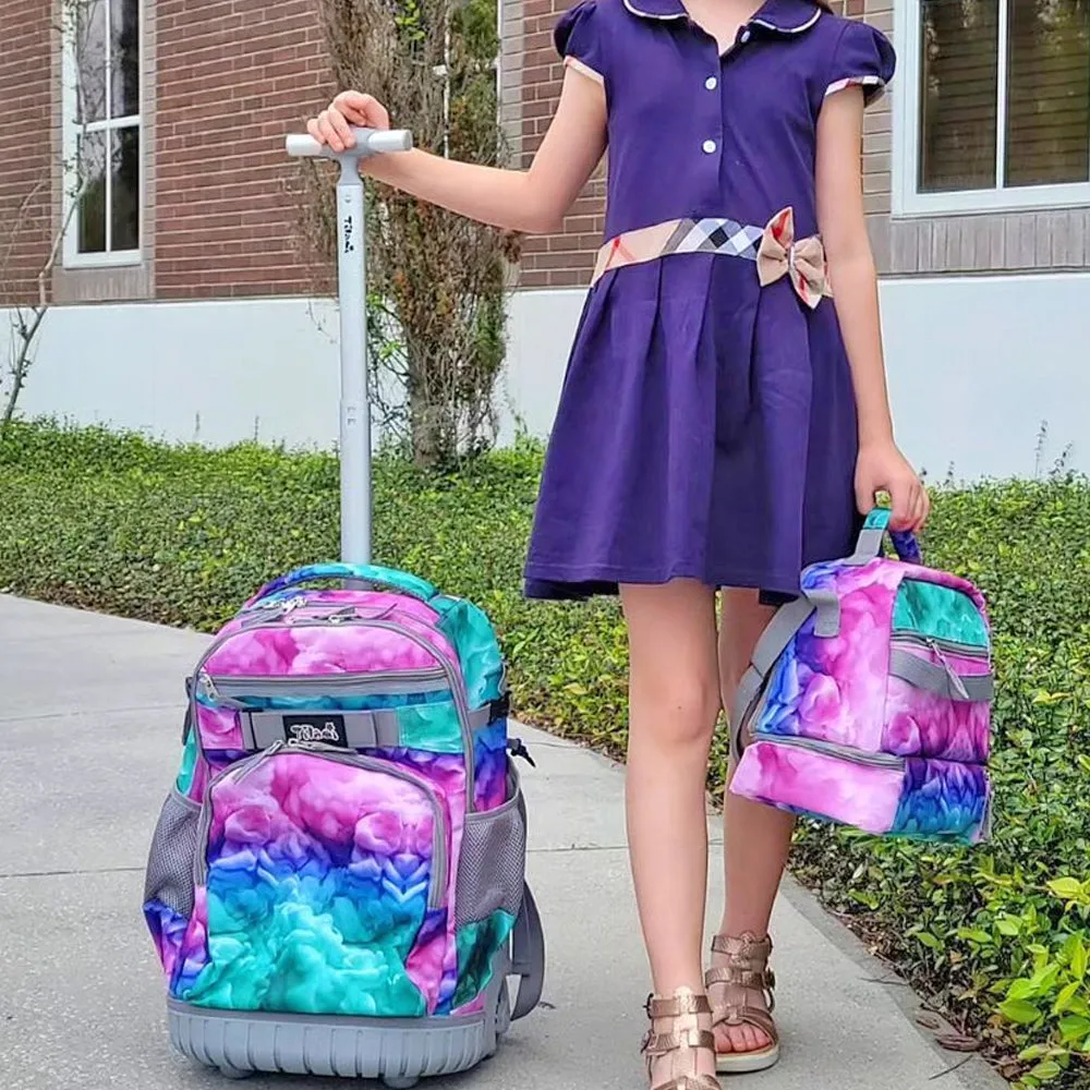 Tilami Green Clouds 18 inch Rolling Backpack