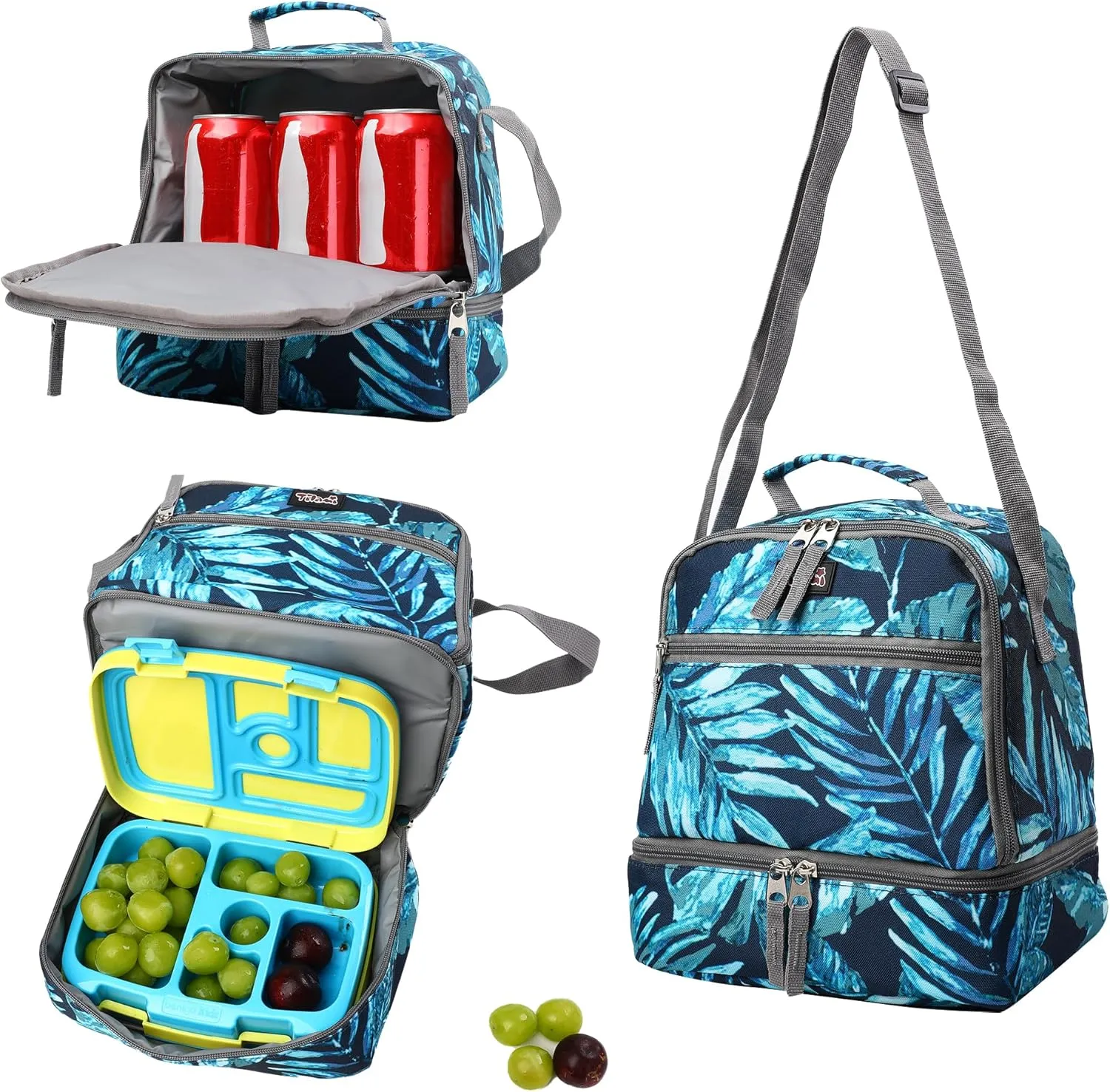 Tilami Rainforest Green 19 inch Rolling Backpack with Matching Lunch Bag