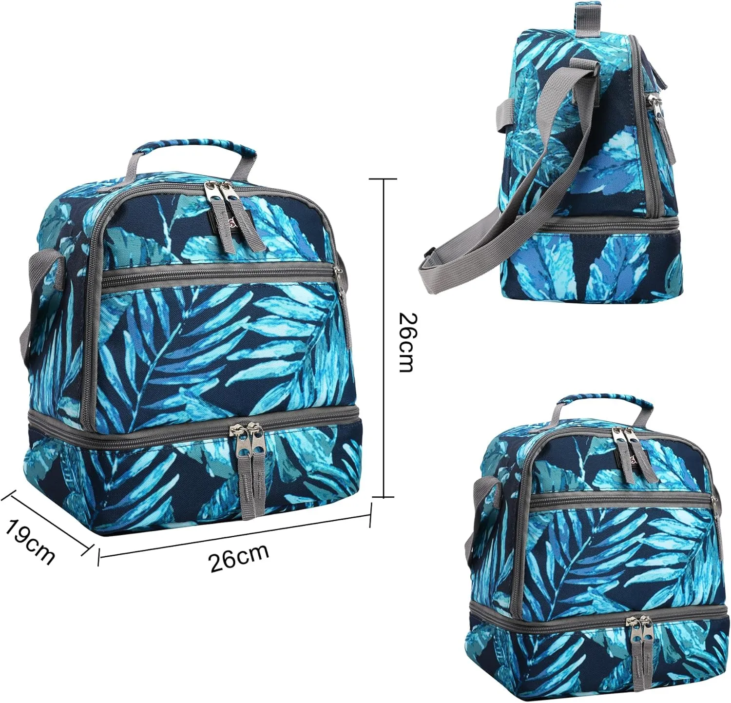 Tilami Rainforest Green 19 inch Rolling Backpack with Matching Lunch Bag