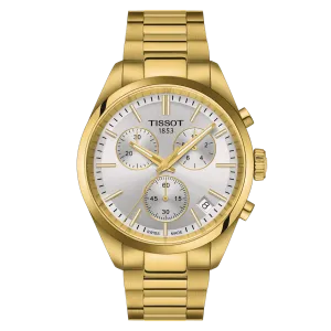 Tissot PR 100 Chronograph 40mm Yellow Gold Men's Watch T1504173303100