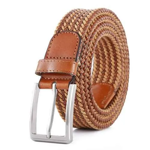 Unisex Leisure Canvas Elastic Fabric Woven Belts