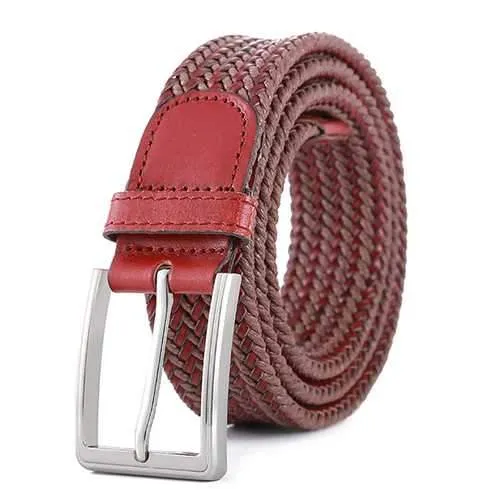 Unisex Leisure Canvas Elastic Fabric Woven Belts
