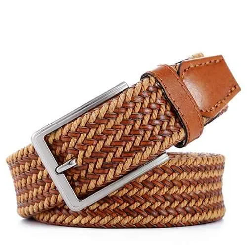 Unisex Leisure Canvas Elastic Fabric Woven Belts
