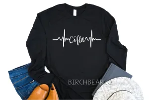 Unisex Long Sleeve T Shirt - Coffee Lifeline Shirt - Funny Coffee Shirt - Coffee T Shirt - Coffee Lover - Coffee Gift
