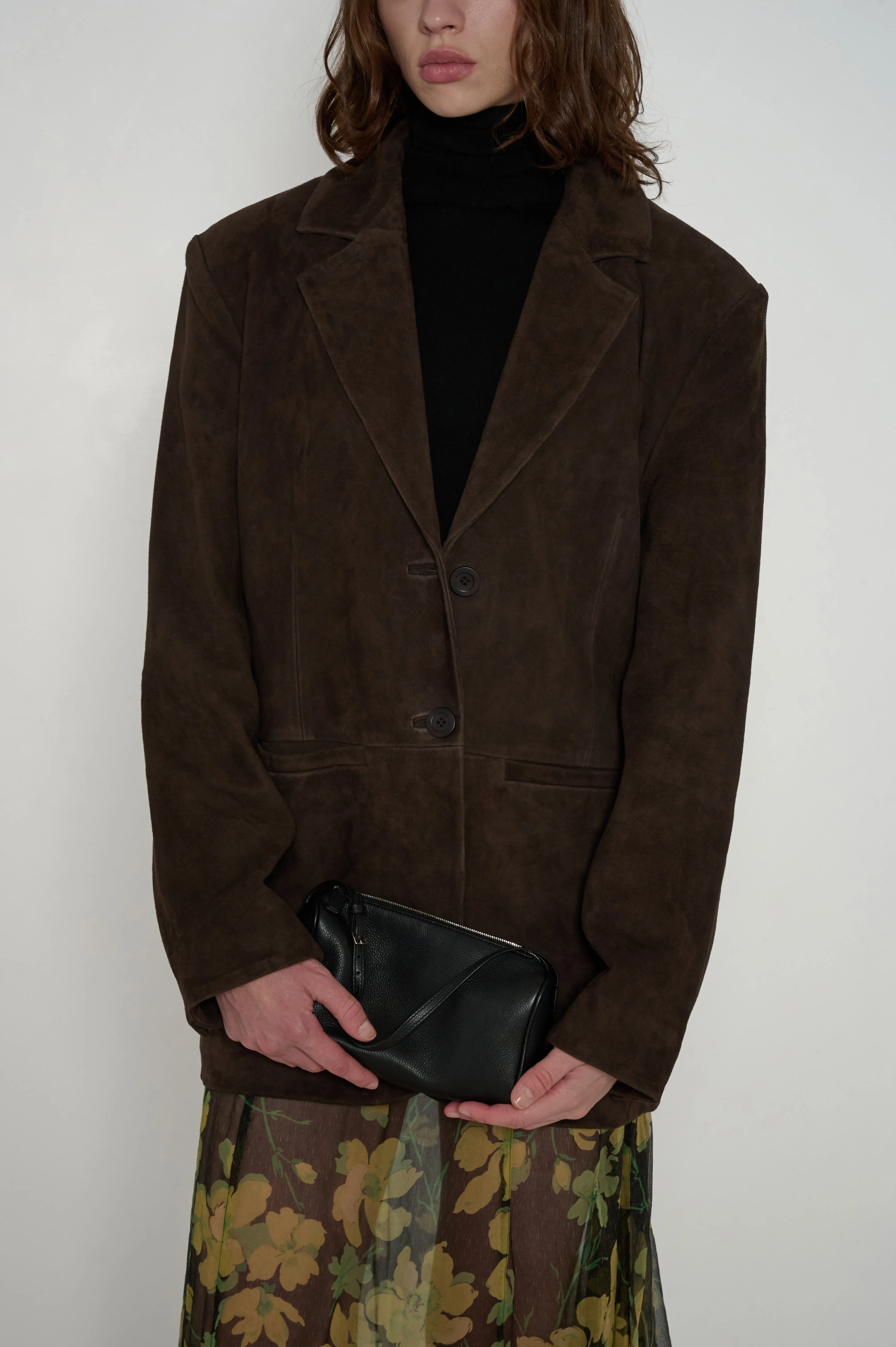 Veda Leon Oversized Suede Blazer
