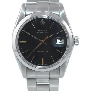 Vintage Rolex Oyster Date Stainless Steel 6694 Precision 34mm grey Manual Watch