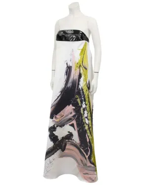 White & Black Spring 2013 RTW Cy Twombly Inspired Gown