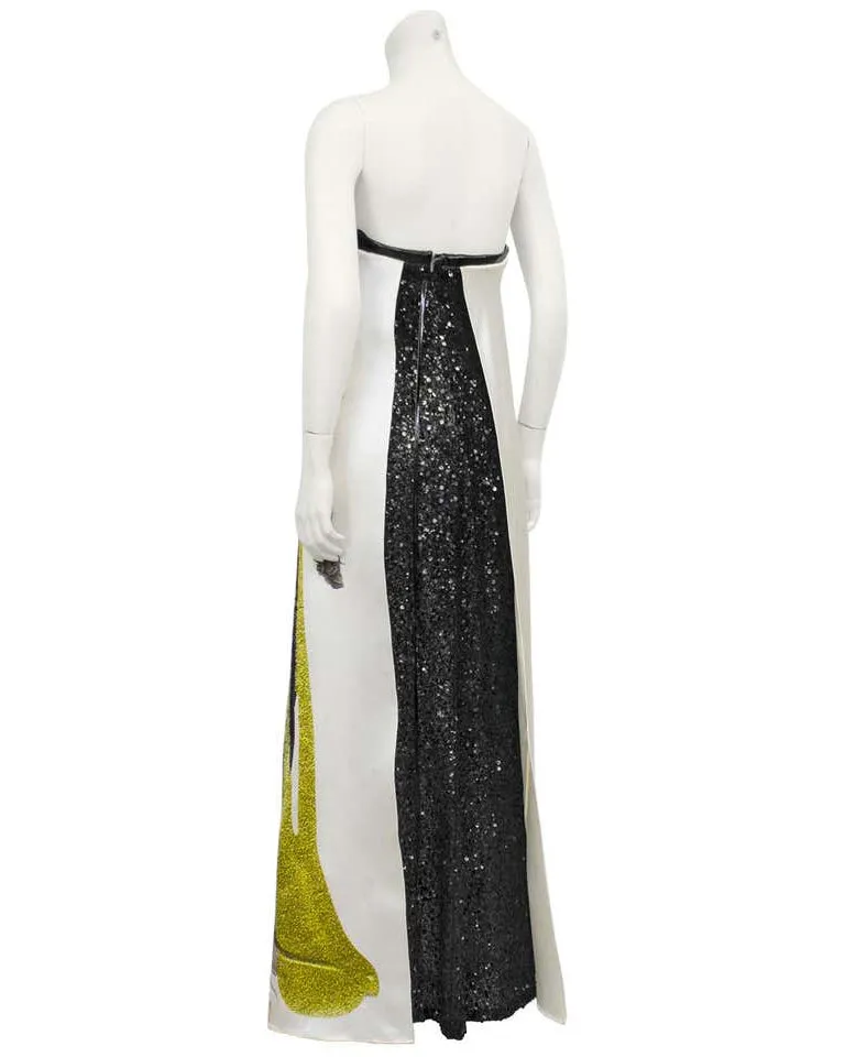 White & Black Spring 2013 RTW Cy Twombly Inspired Gown
