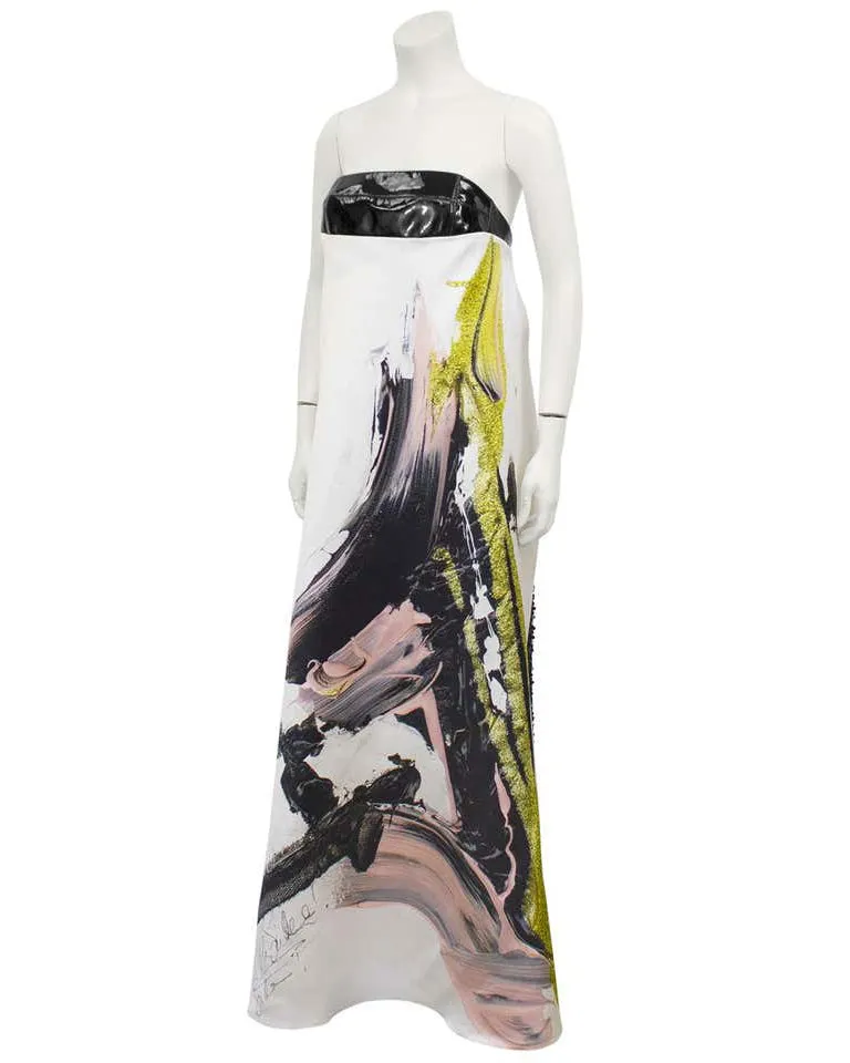 White & Black Spring 2013 RTW Cy Twombly Inspired Gown