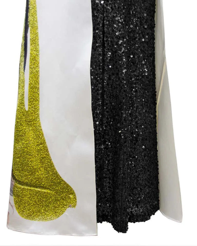 White & Black Spring 2013 RTW Cy Twombly Inspired Gown