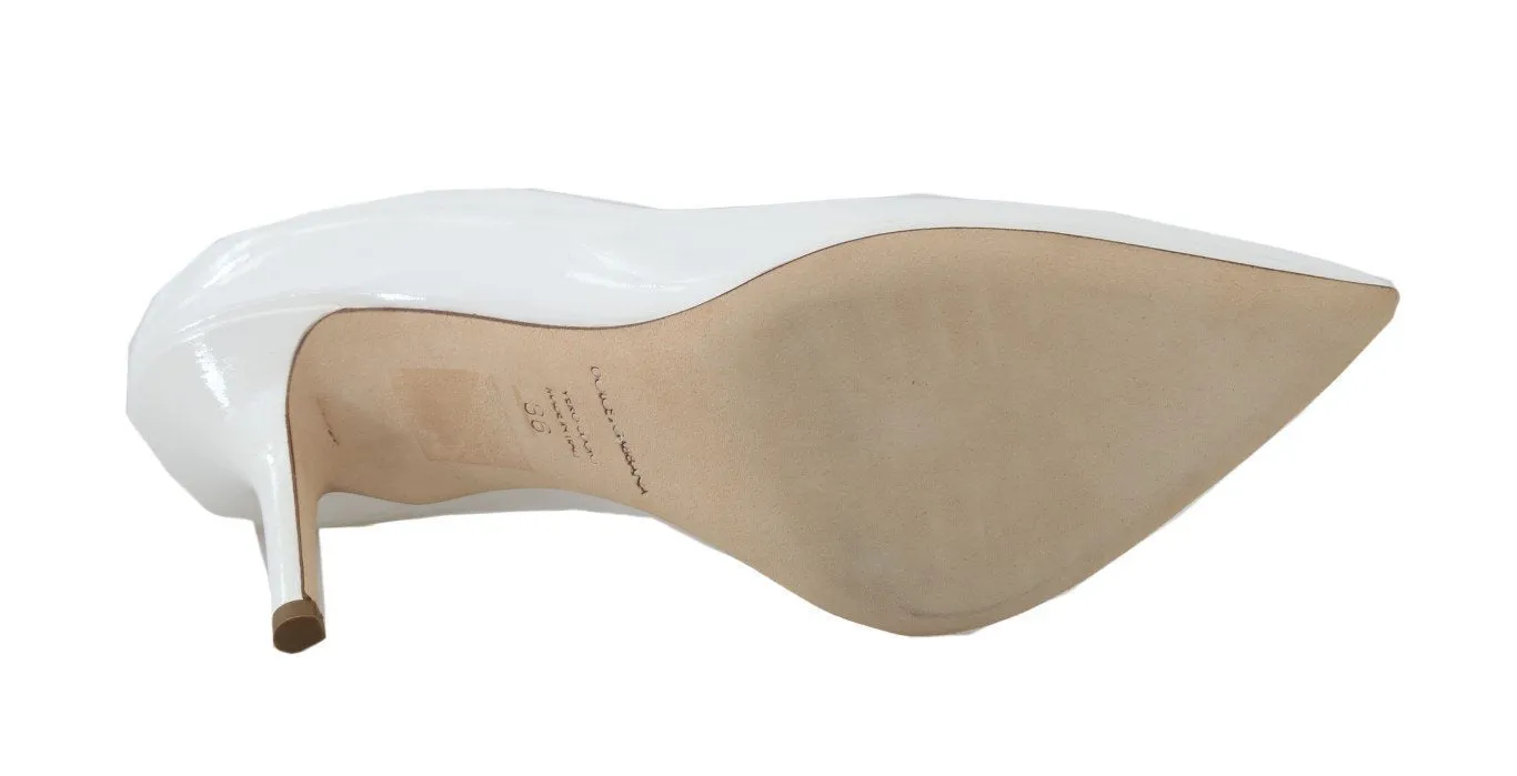 White Patent Leather Pumps