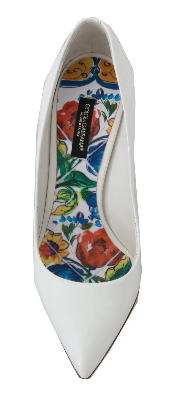 White Patent Leather Pumps