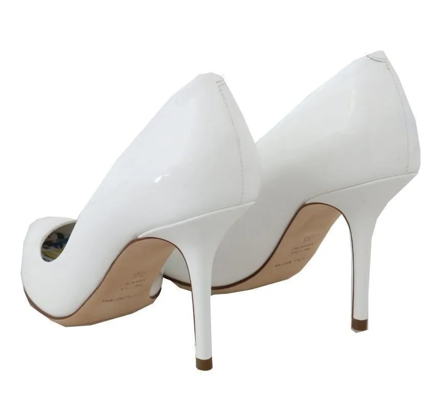White Patent Leather Pumps