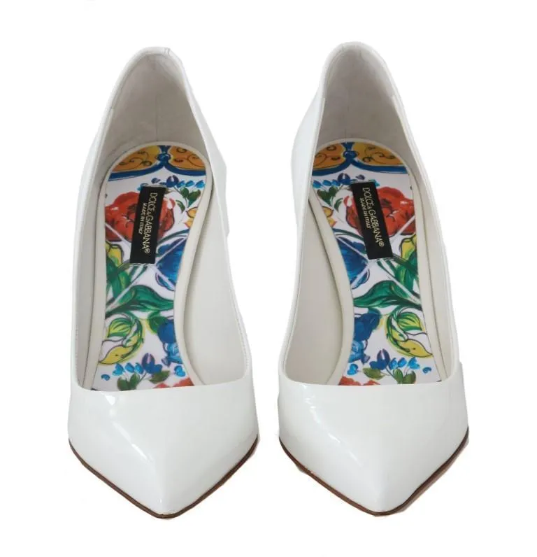 White Patent Leather Pumps