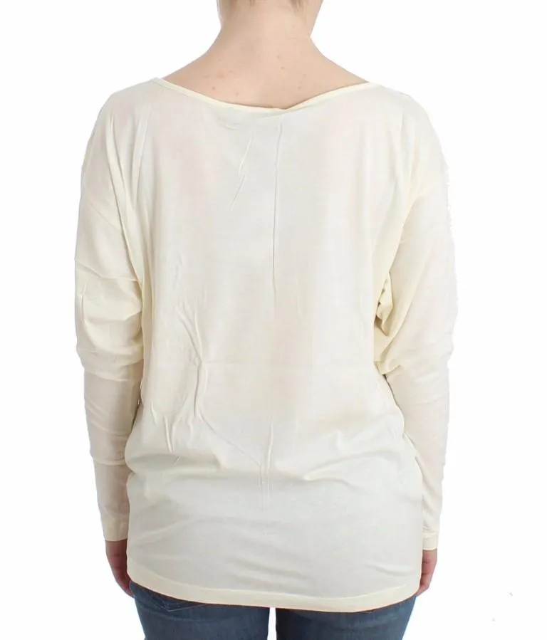 White striped longsleeved cotton top