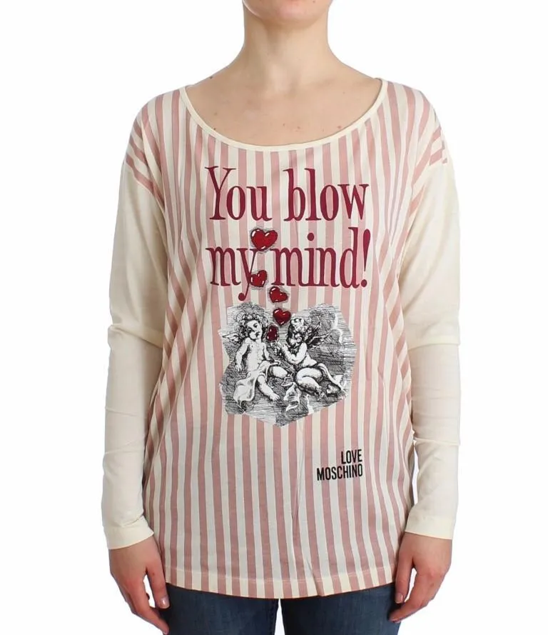 White striped longsleeved cotton top