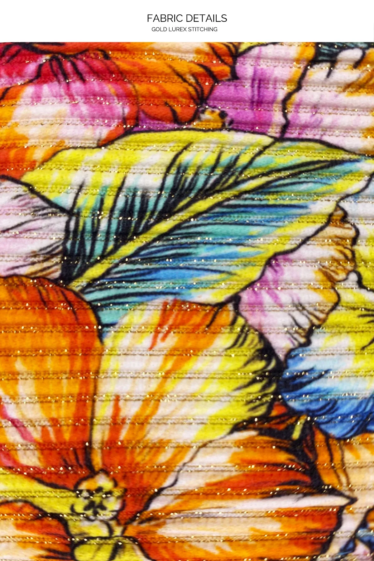 WILD FLOWER - Triangle Top & Wavey Ruched Back Tie Side Bottom • Multicolor
