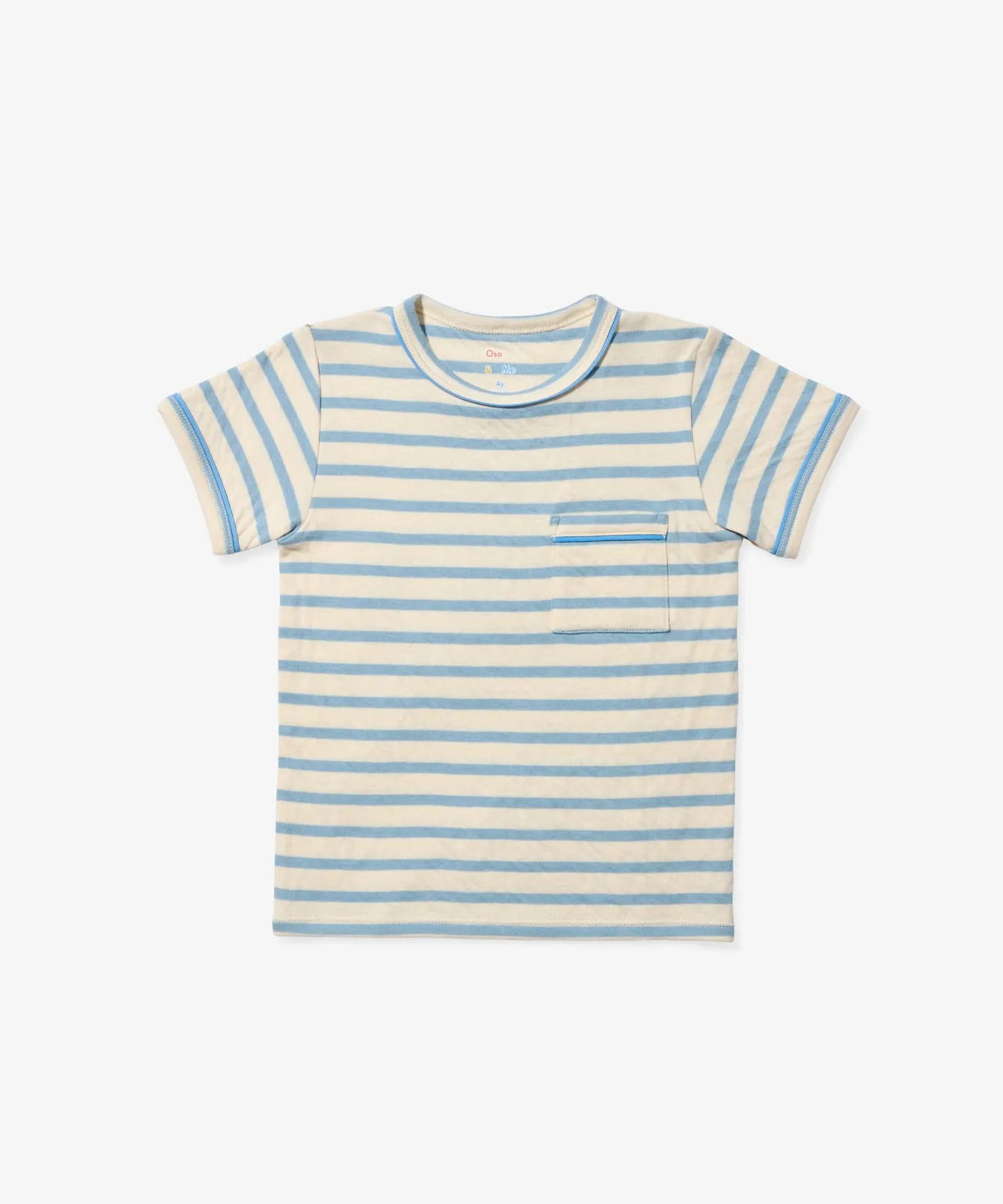 Willie T-Shirt, Dusty Blue Stripe