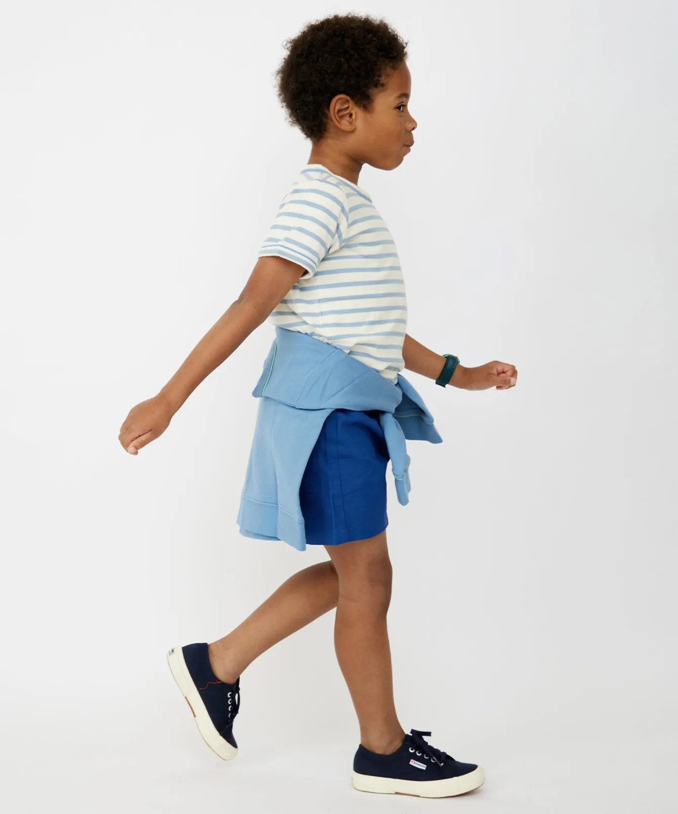 Willie T-Shirt, Dusty Blue Stripe