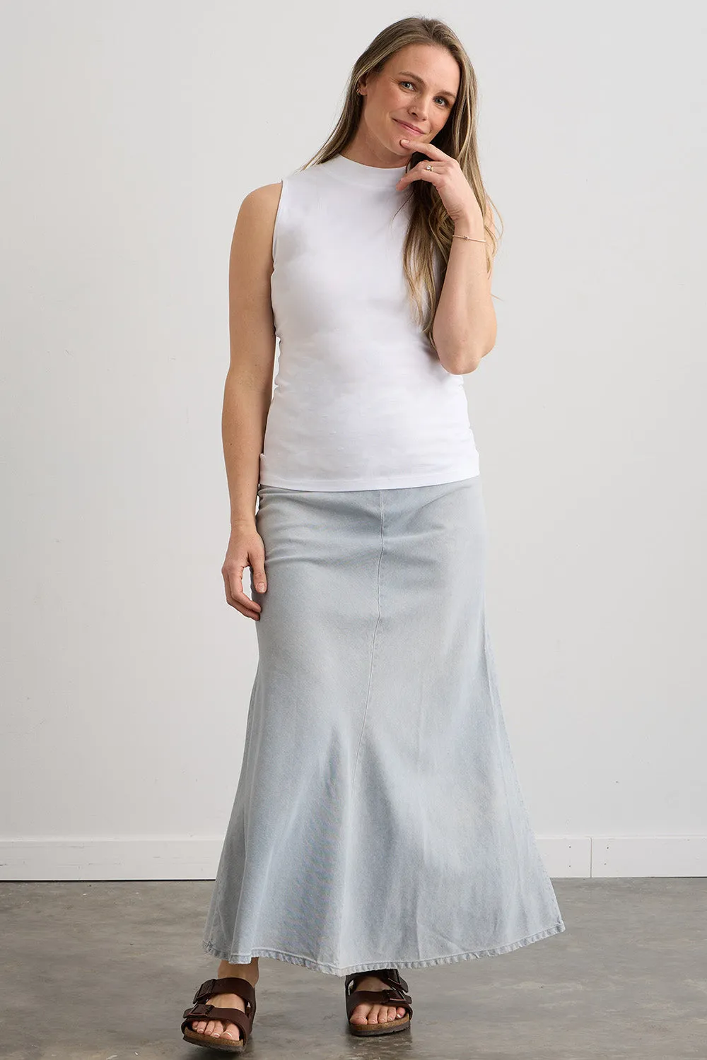 Women's Organic Sleeveless Mock Neck Top
