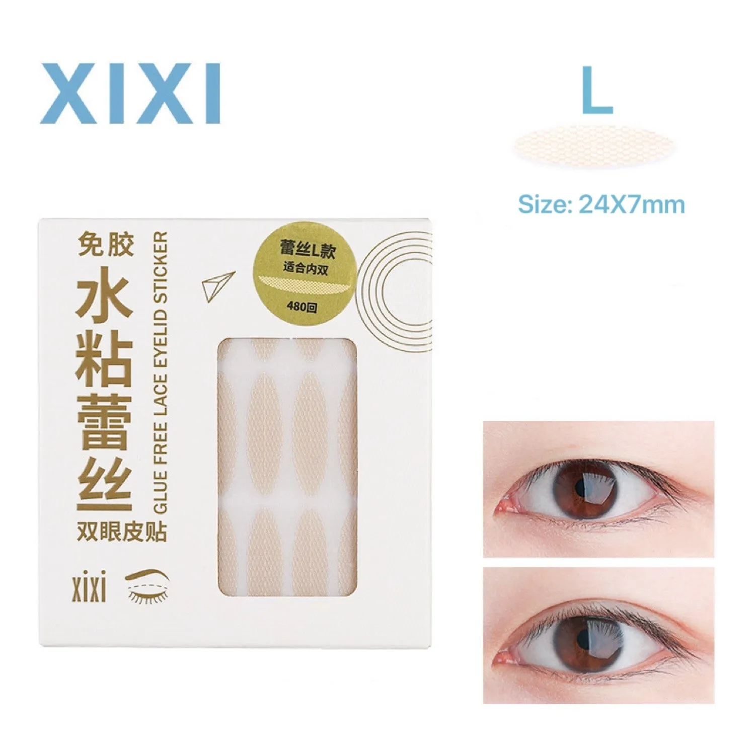 XIXI Non-Trace Breathable Eyelid Sticker -Mesh L Style